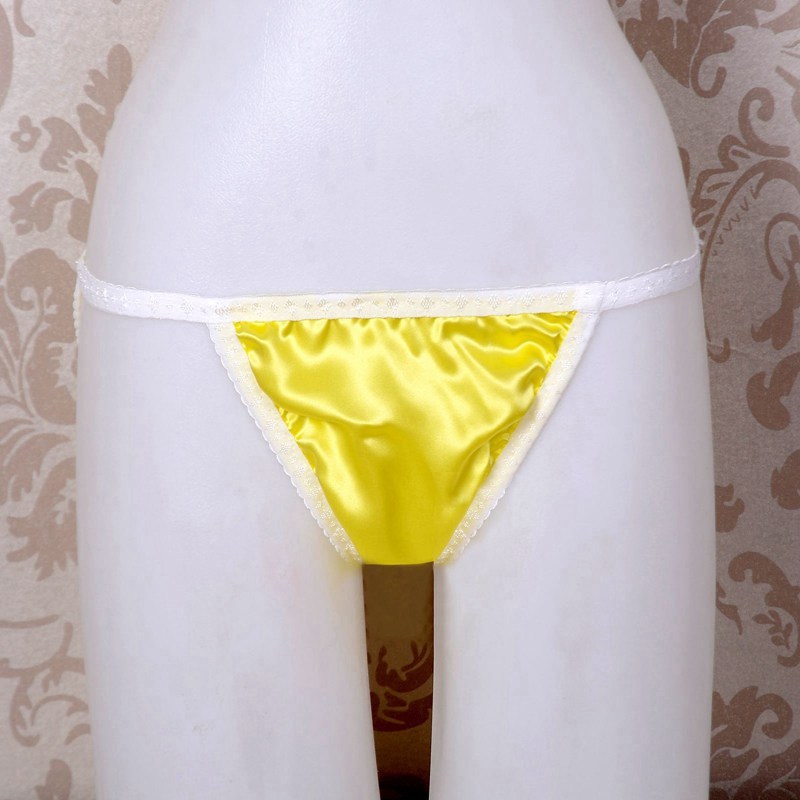 Women's 16mm 100% Mulberry Silk String Side Bikini Panties Knickers