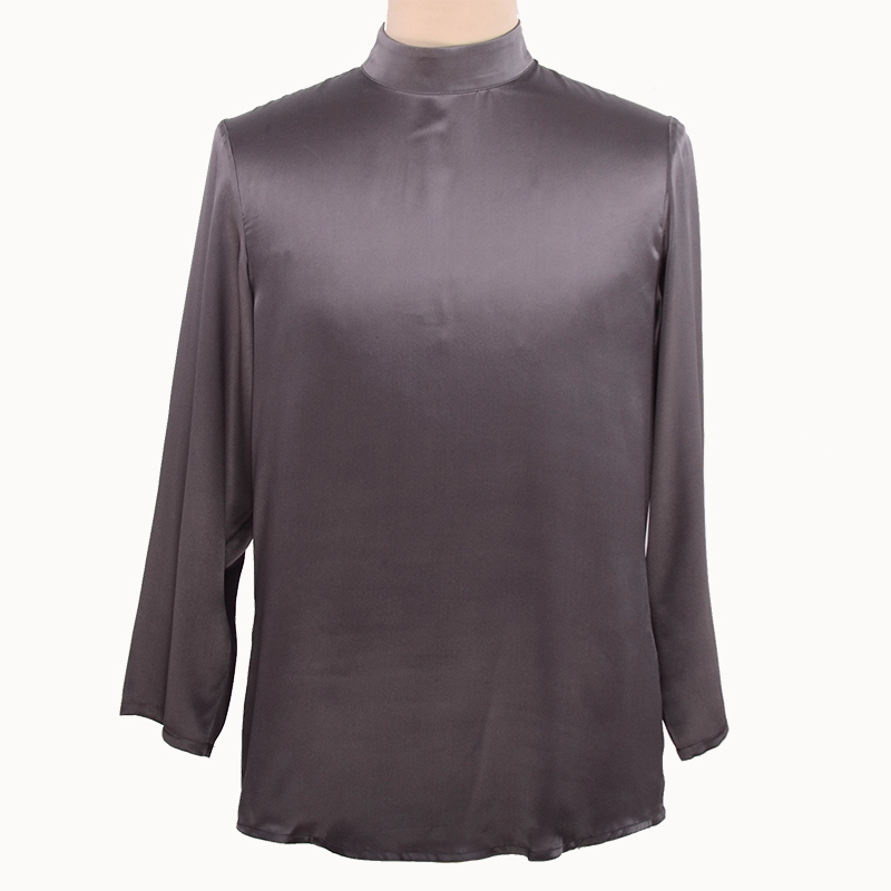 Vince silk store satin turtleneck blouse