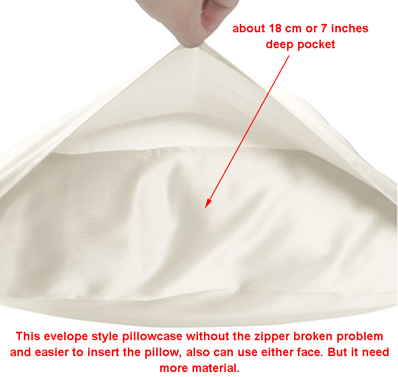 30mm 100% Mulberry Silk Pillowcase Envelope Closure