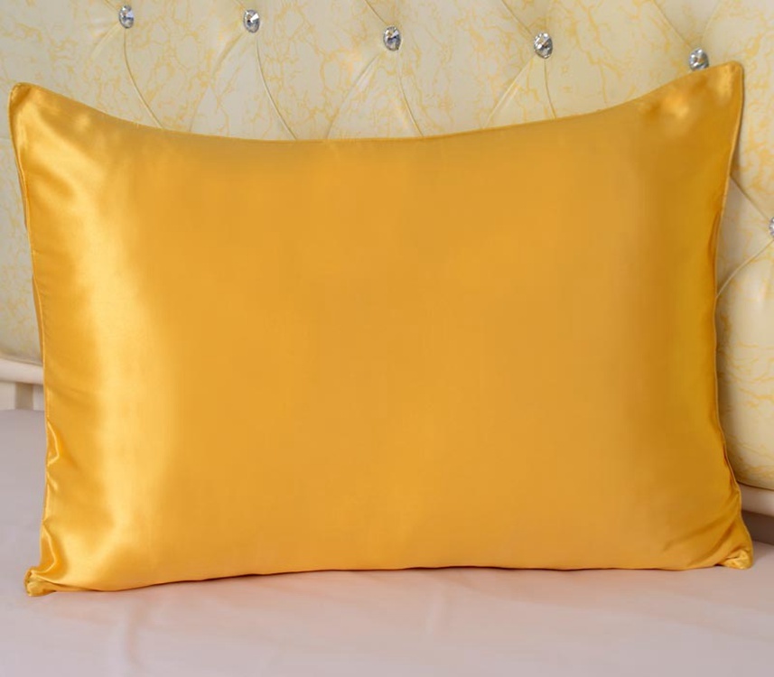 30mm 100% Mulberry Silk Pillowcase Gold Color