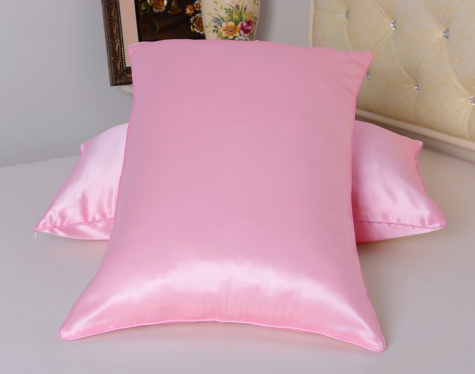30mm 100% Mulberry Silk Pillowcase Pink Color