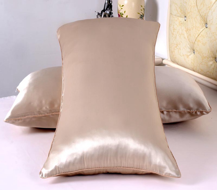 30mm 100% Mulberry Silk Pillowcase Beige Color