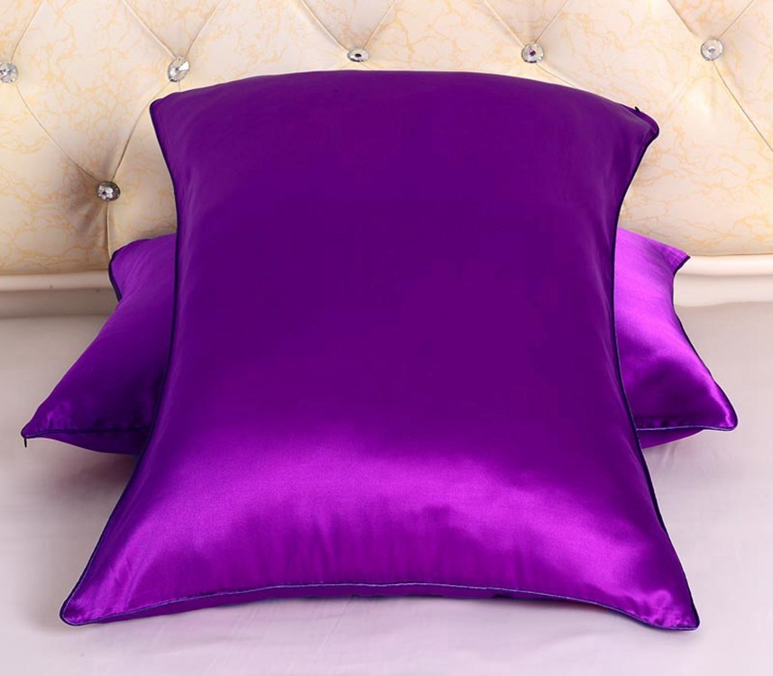 30mm 100% Mulberry Silk Pillowcase Purple Color