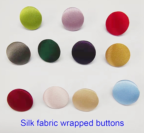 silk fabric wrapped buttons for silk blouse