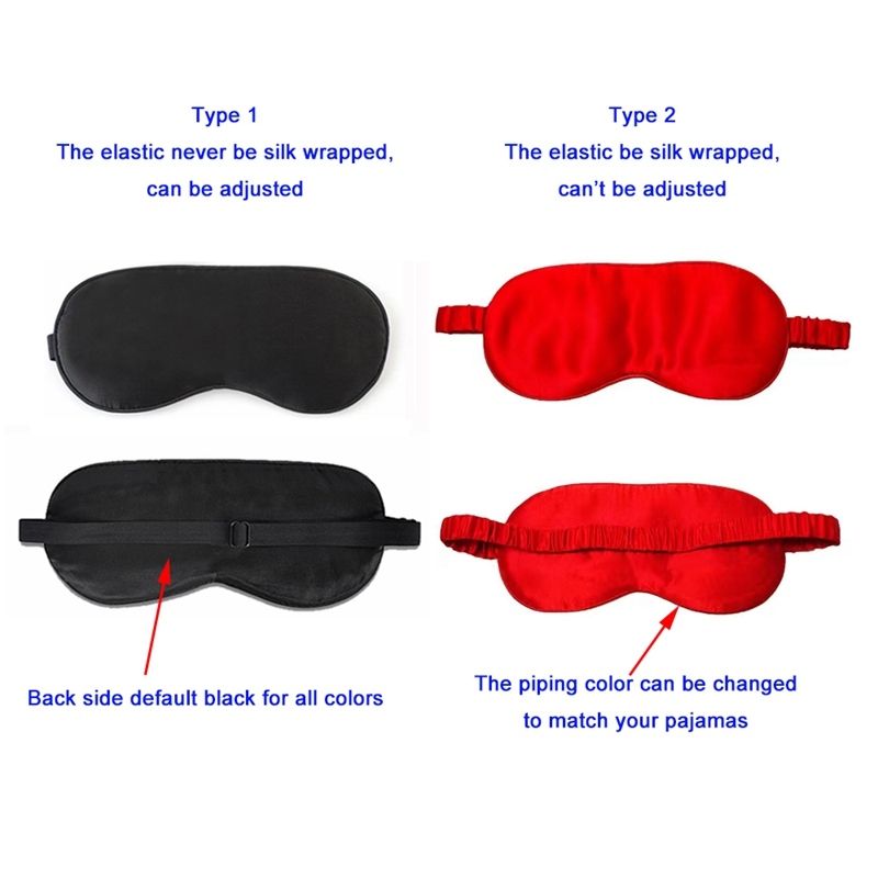 100% Mulberry Silk Charmeuse Sleeping Aid Eye Mask