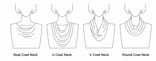 4 Types of Cowl Neck Collar