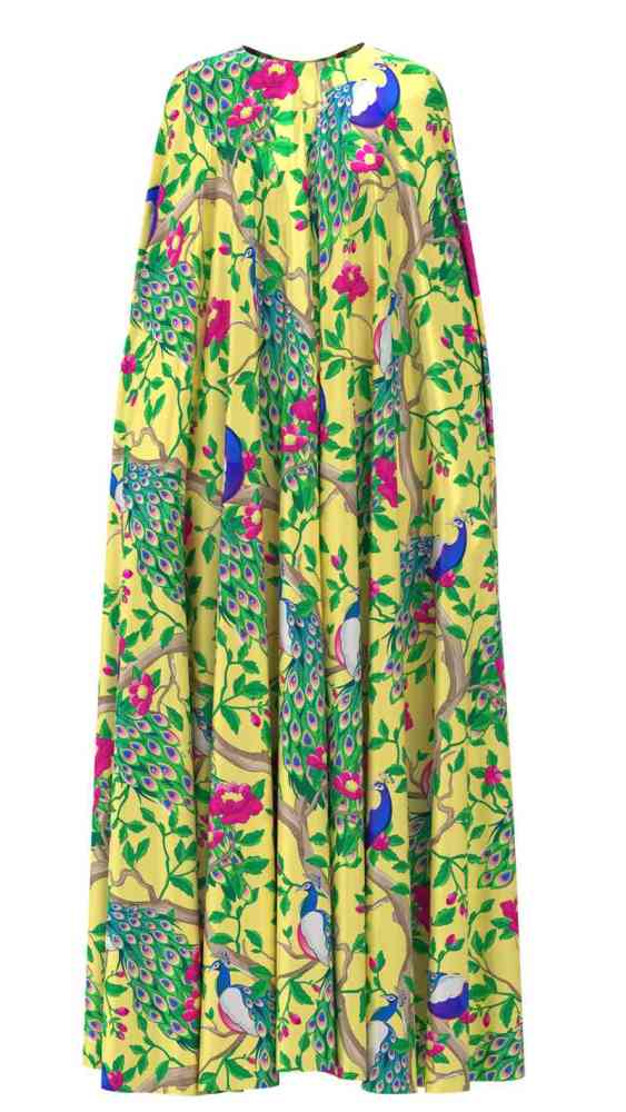 Peacock Print 100% Mulberry Silk Satin Pattern #08