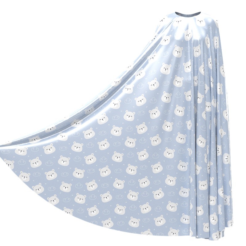 Bear Print 100% Mulberry Silk Satin Fabric Cartoon Pattern