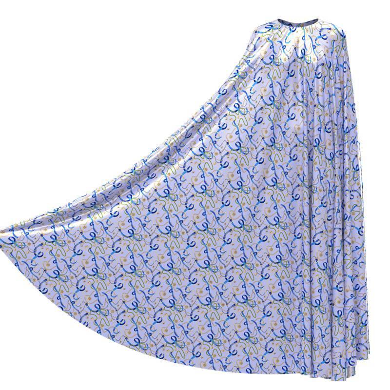 Gold Chain Print 100% Mulberry Silk Satin Fabric  Pattern #08