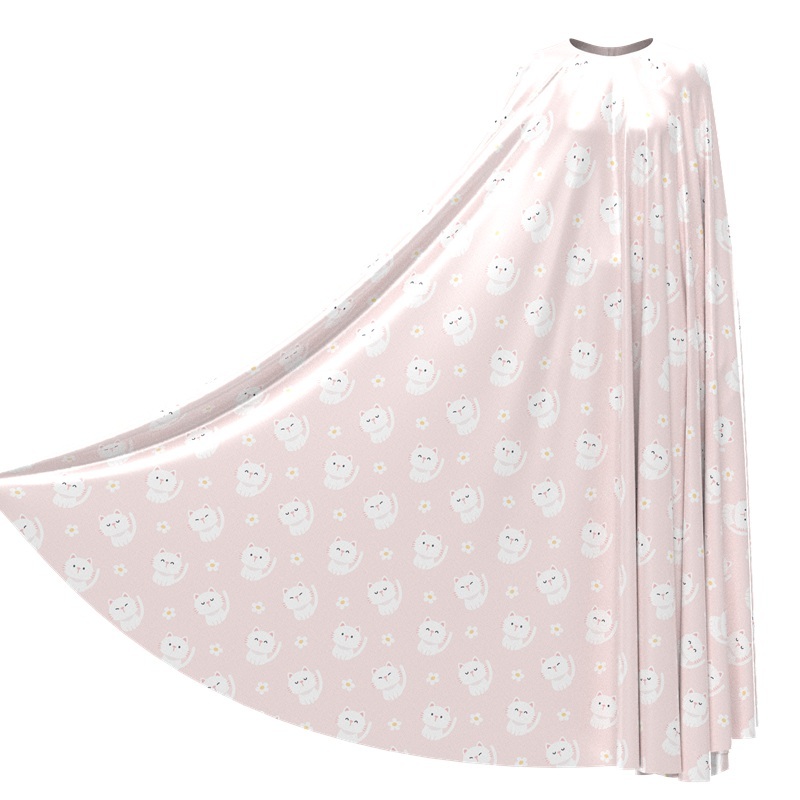 Cat Print 100% Mulberry Silk Satin Fabric Cartoon Pattern