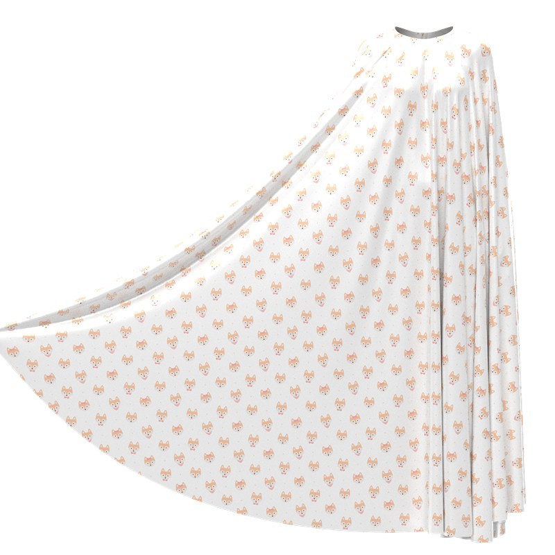 Dog Print 100% Mulberry Silk Satin Fabric Cartoon Pattern