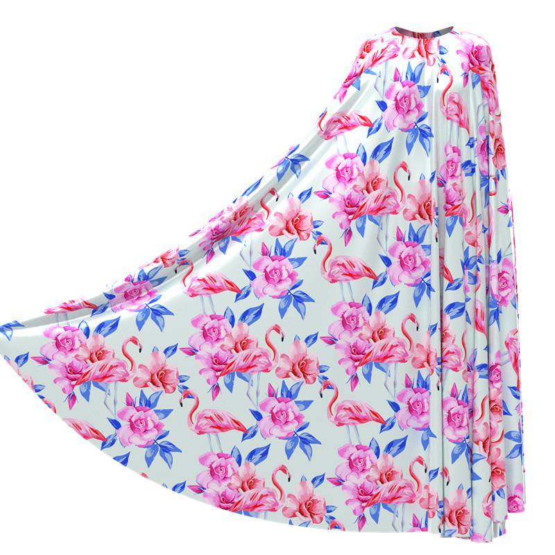 Flamingo Print 100% Mulberry Silk Satin Fabric Pattern #01