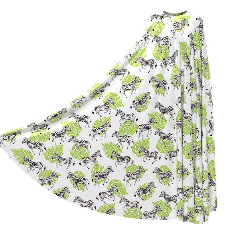  Zebra Print 100% Mulberry Silk Charmeuse Fabric Pattern #04