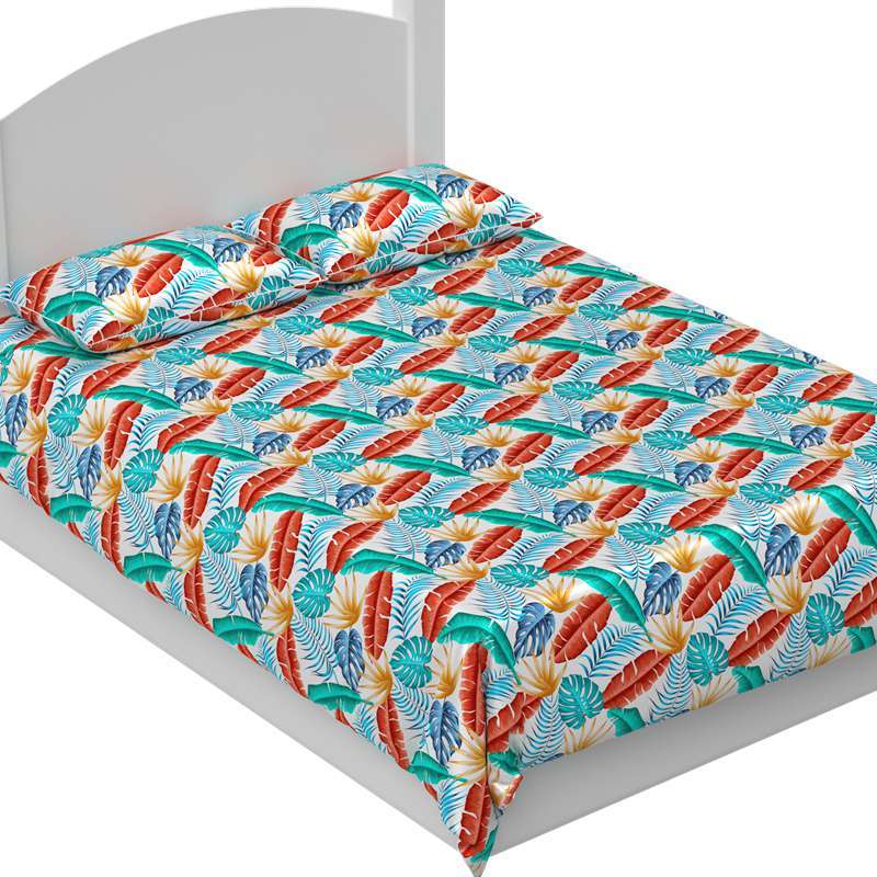 Jungle Print 40mm 100% Mulberry Silk Sheets Set Pattern #08