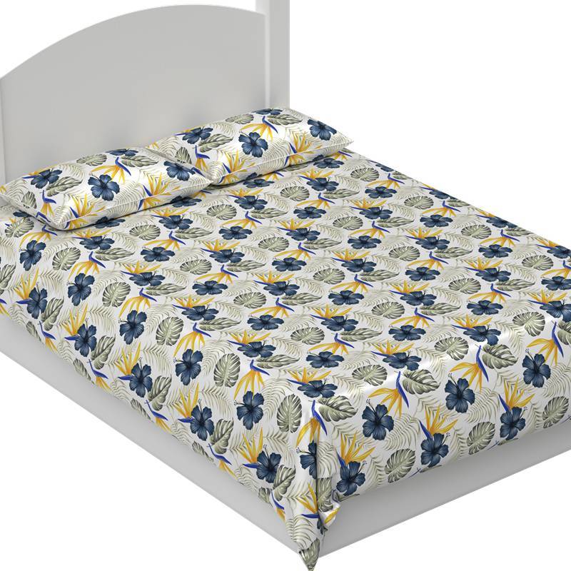 Jungle Print 40mm 100% Mulberry Silk Sheets Set Pattern #02