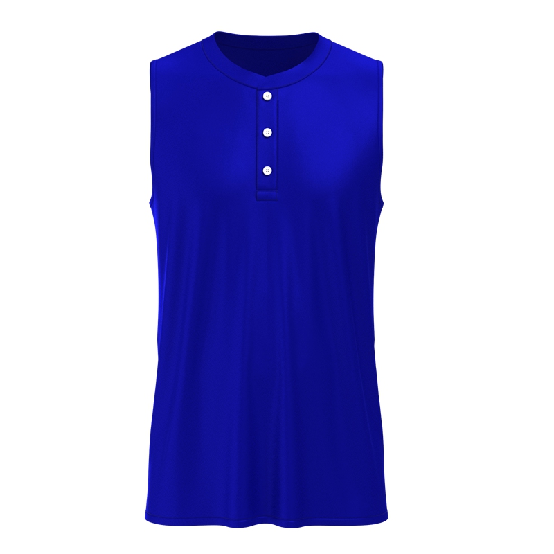 Men's 100 Mulberry Silk Sleeveless Henley Shirt