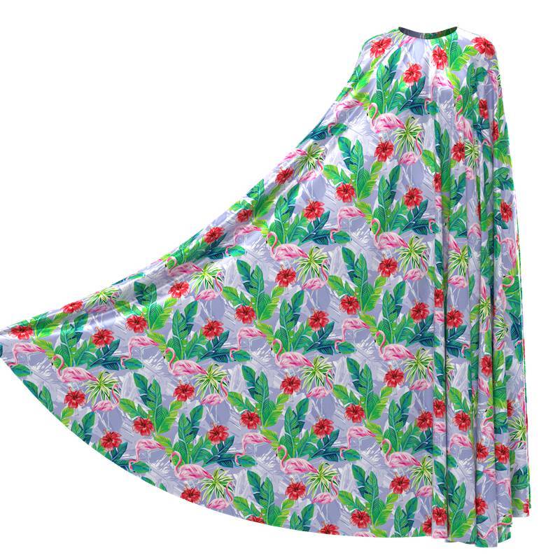 Jungle Print 100% Silk Satin Fabric 45" Wide