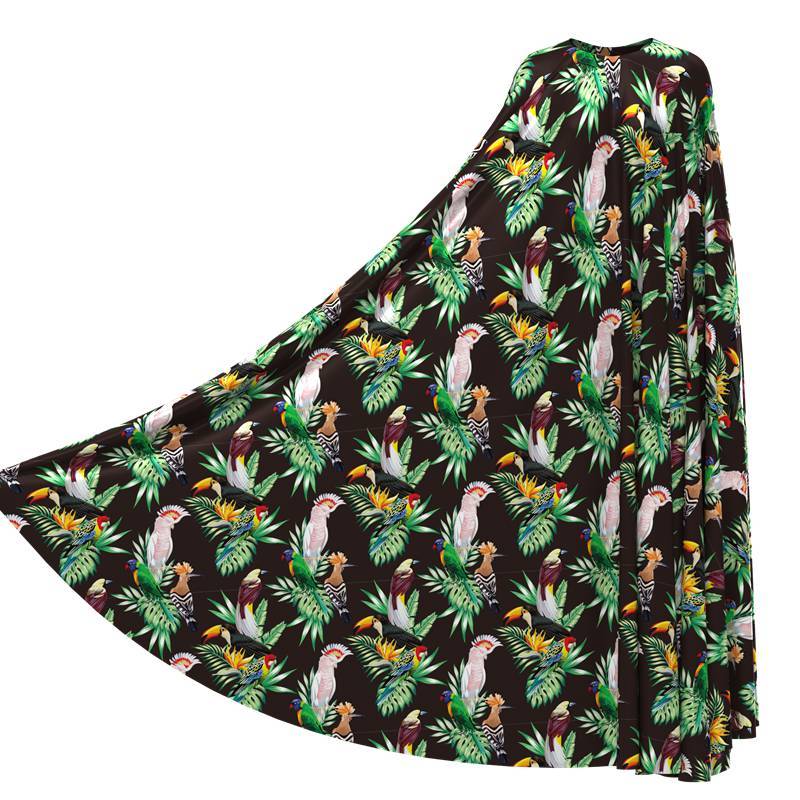 Jungle Print 100% Silk Satin Fabric 45" Wide