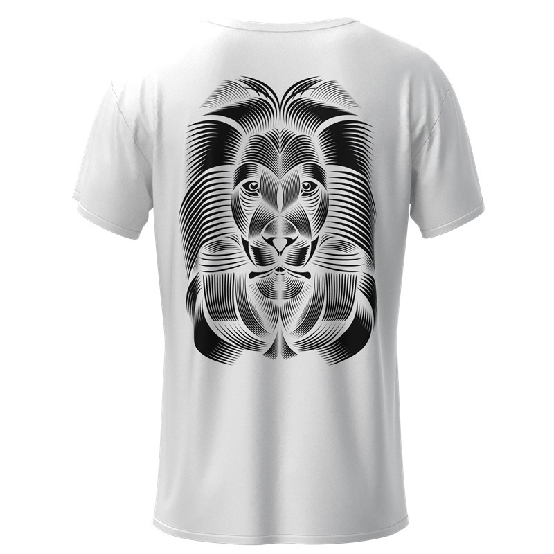 Men's Graphic Printed 100% Mulberry Silk T Shirt