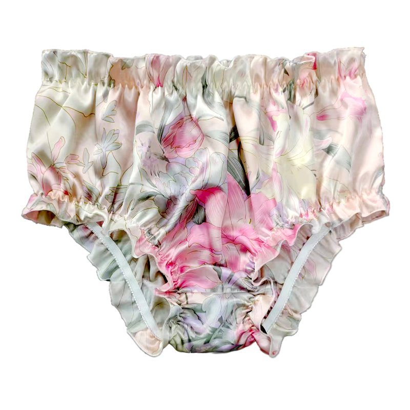 Women's Ruffled High Waist 100% Silk Panties
