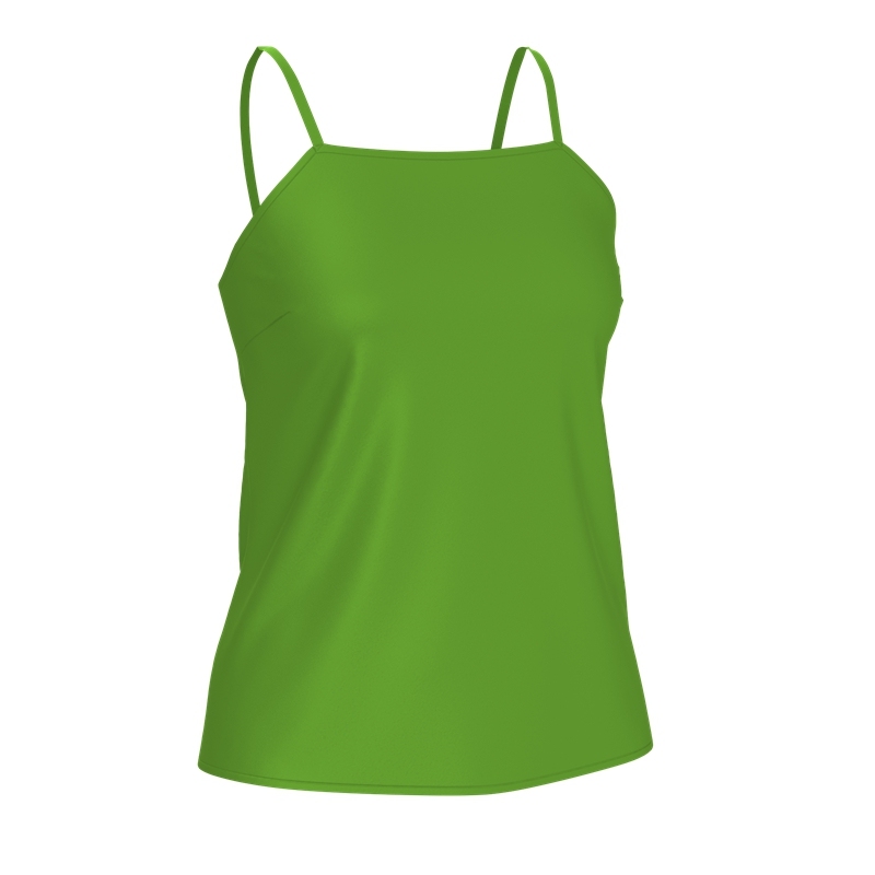 Green Silk Camisole Tops
