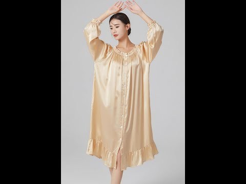 Women's Silk Long Nightshirt