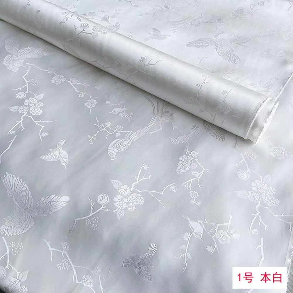 30mm 100% Mulberry Silk Jacquard Fabric 45" Wide