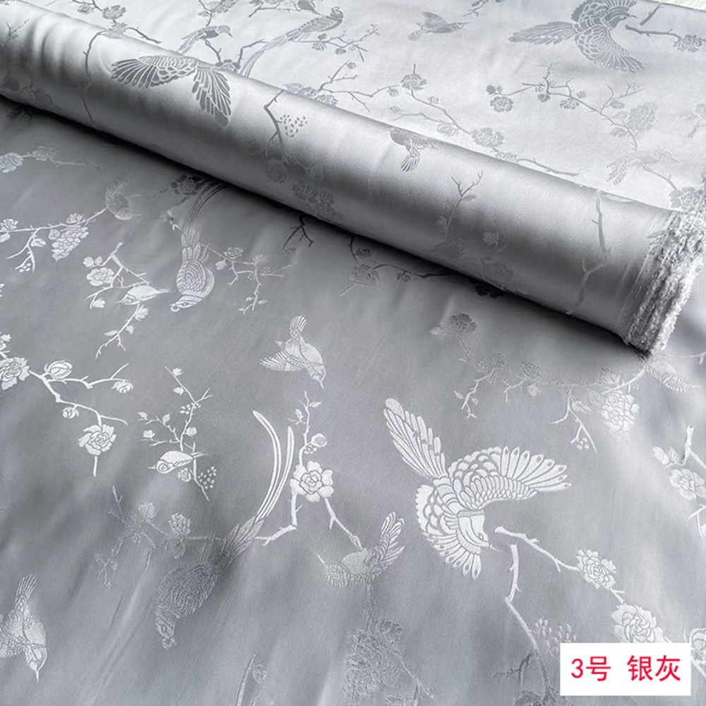 30mm 100% Mulberry Silk Jacquard Fabric 45" Wide