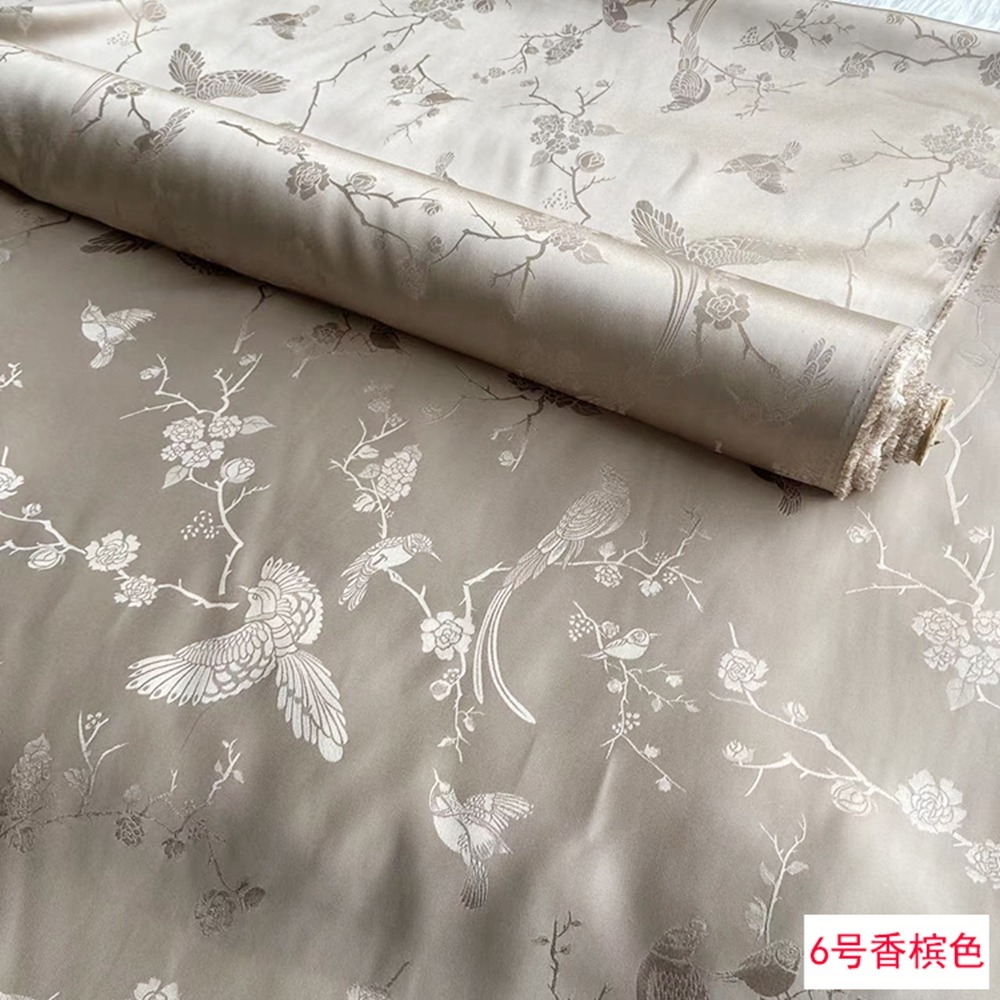 30mm 100% Mulberry Silk Jacquard Fabric 45" Wide