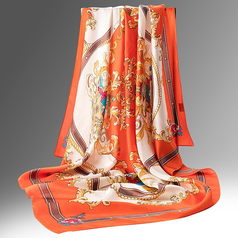 100% Silk Floral Scarves