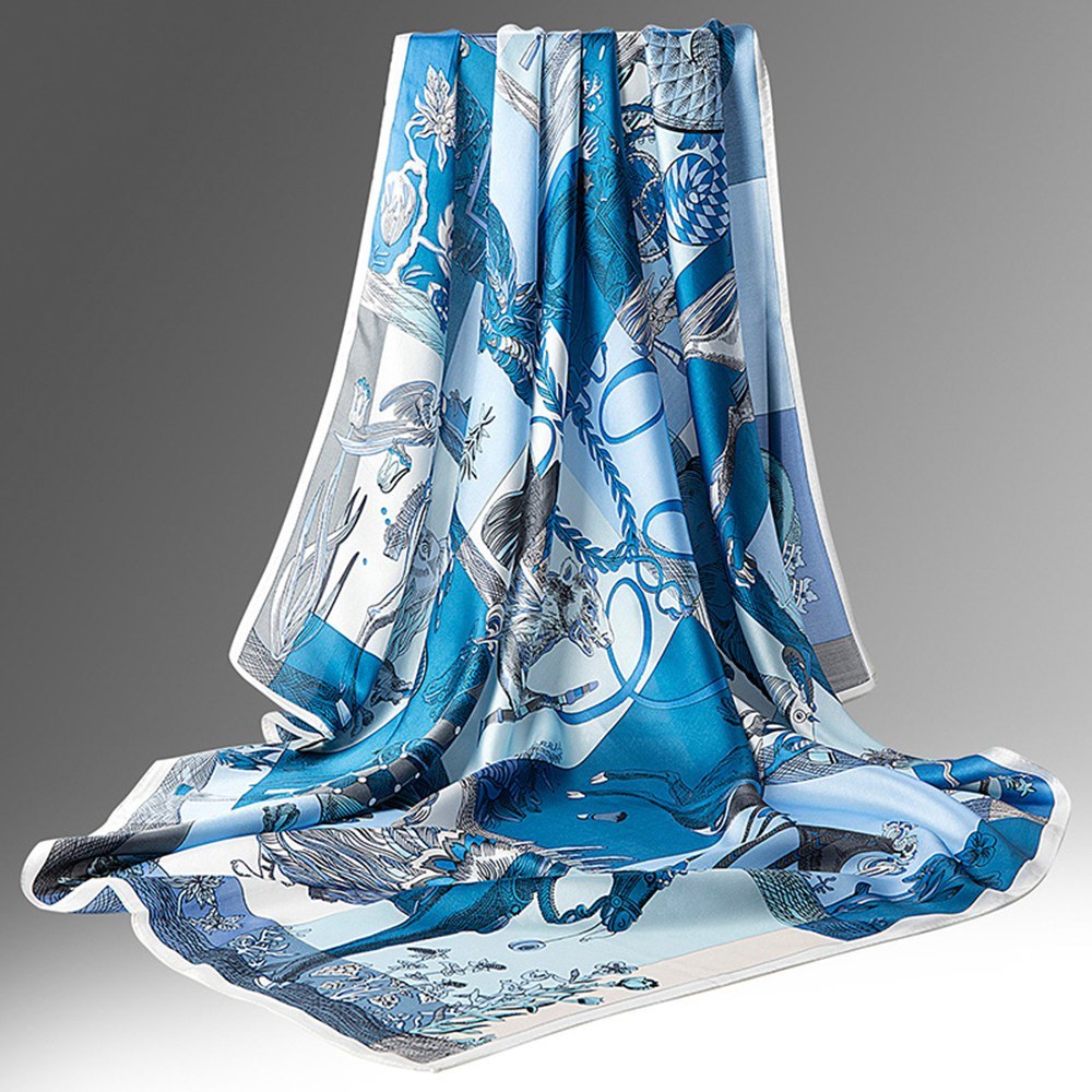 100% Silk Floral Scarves