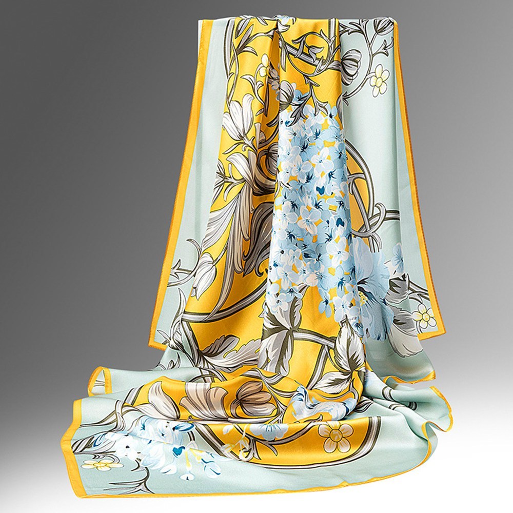100% Silk Floral Scarves