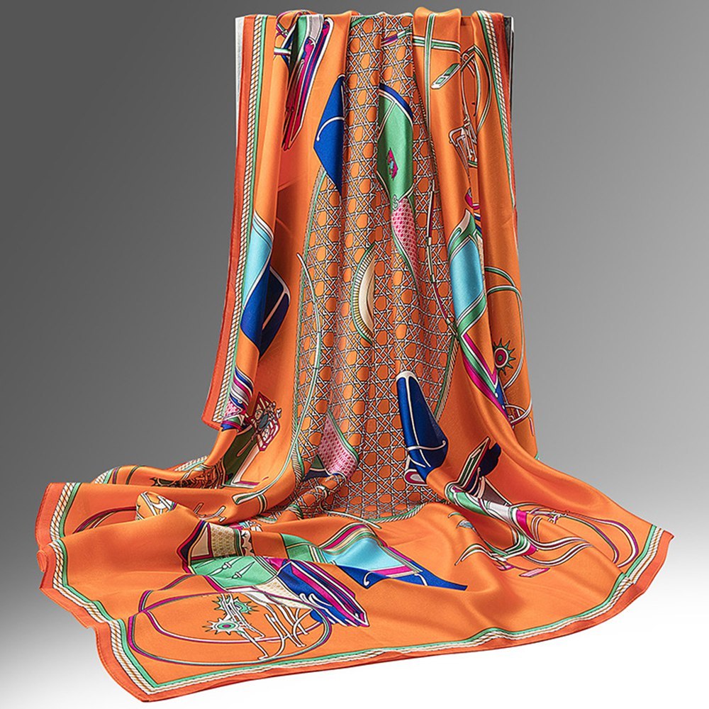100% Silk Floral Scarves