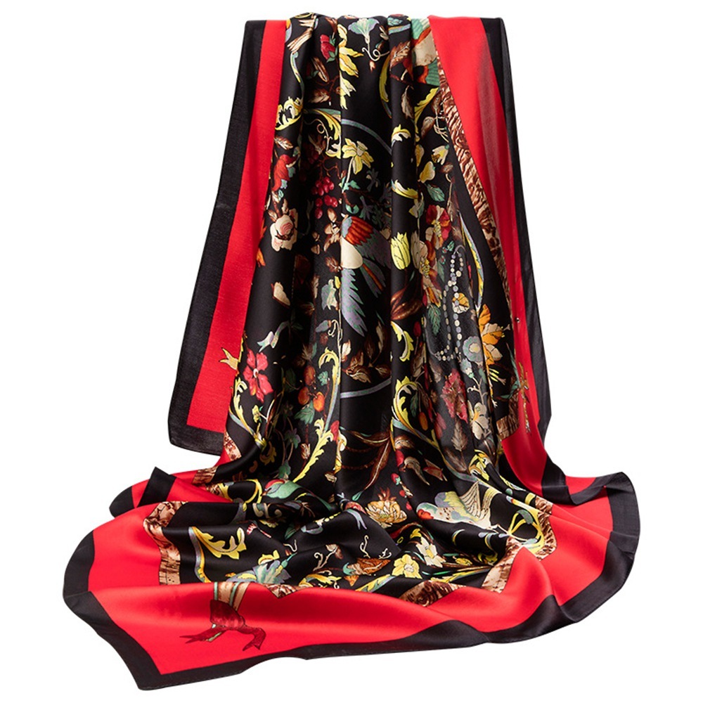 100% Silk Floral Scarves