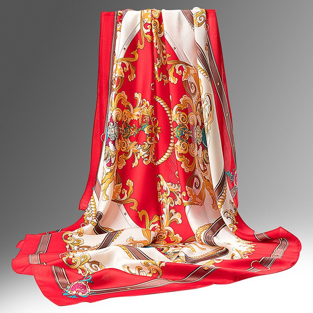 100% Silk Floral Scarves