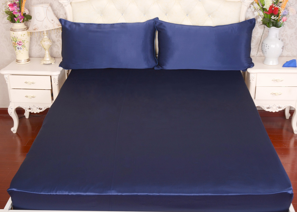 100% Silk Duvet Cover Fitted Sheet Flat Sheet Bedding Set UK Double