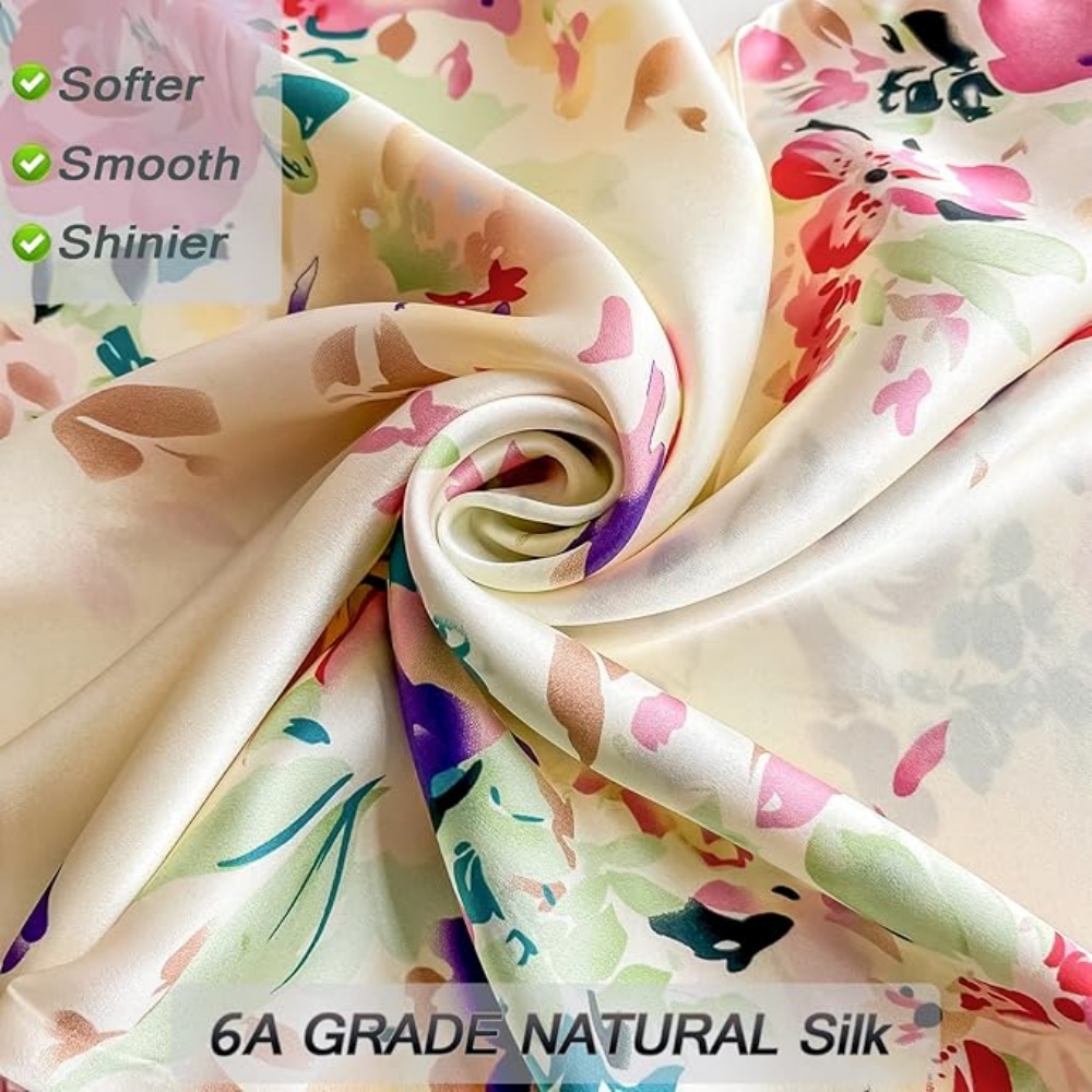 Floral Silk Pillowcase