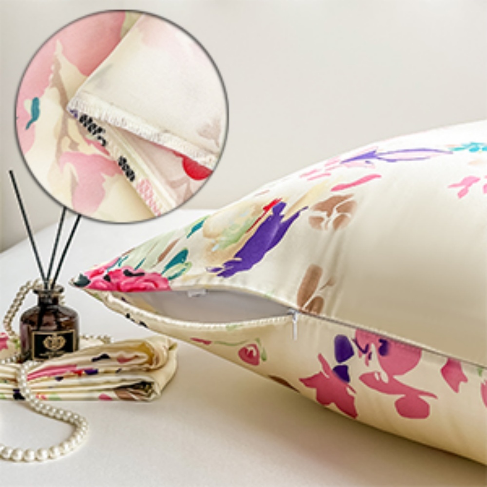 Floral Silk Pillowcase