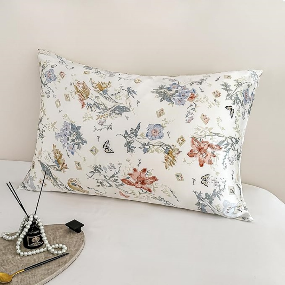 Floral Silk Pillowcase