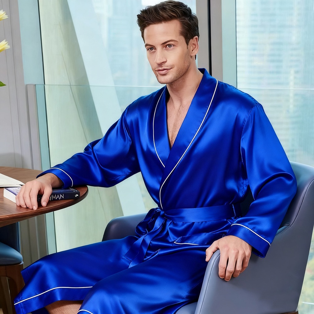 Men's Silk Dressing Gown