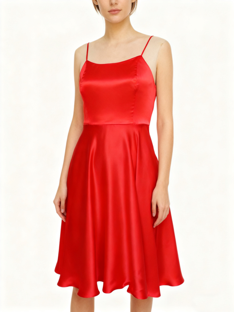 Form Fitting Silk Slip Dress