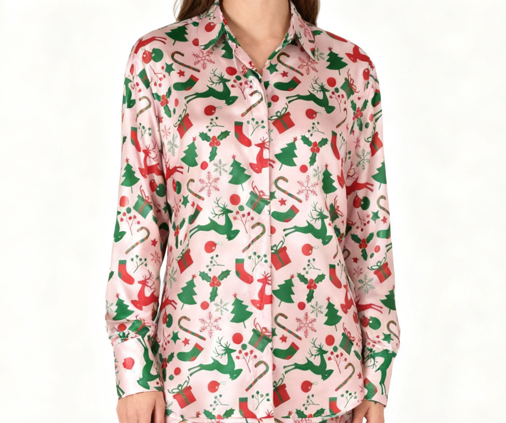 Women's Silk Christmas Shirts