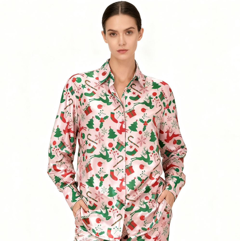 Women's Silk Christmas Shirts