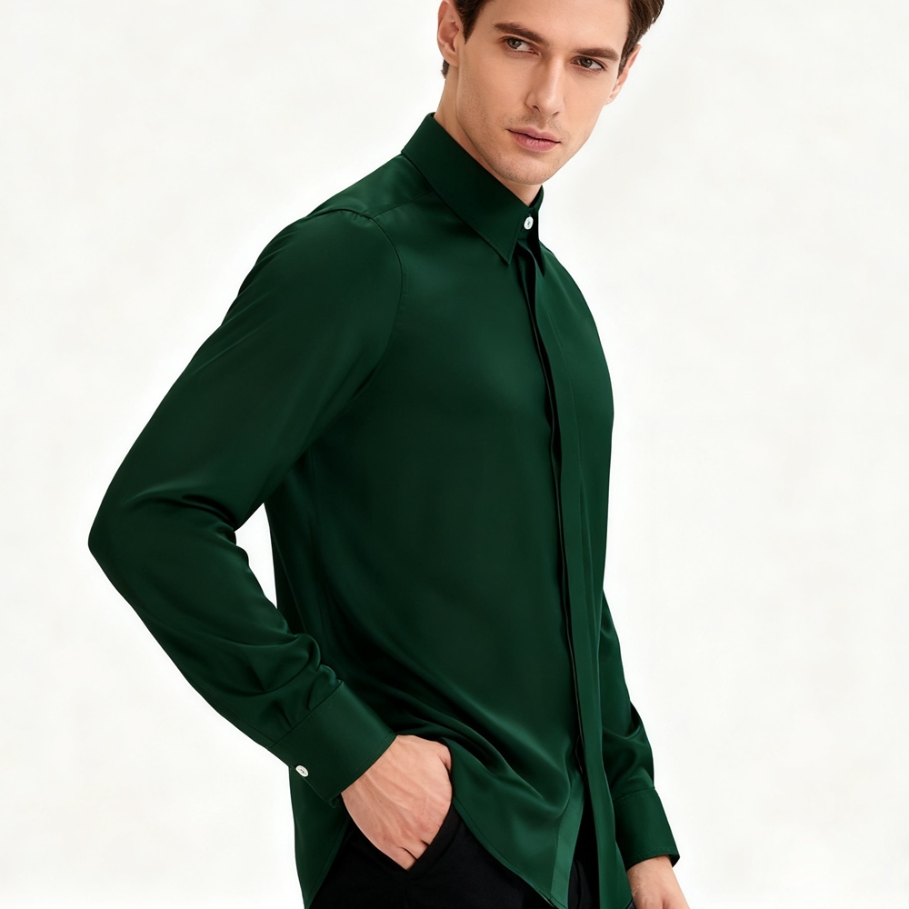 Men's 40 Momme Silk Dress Shirts