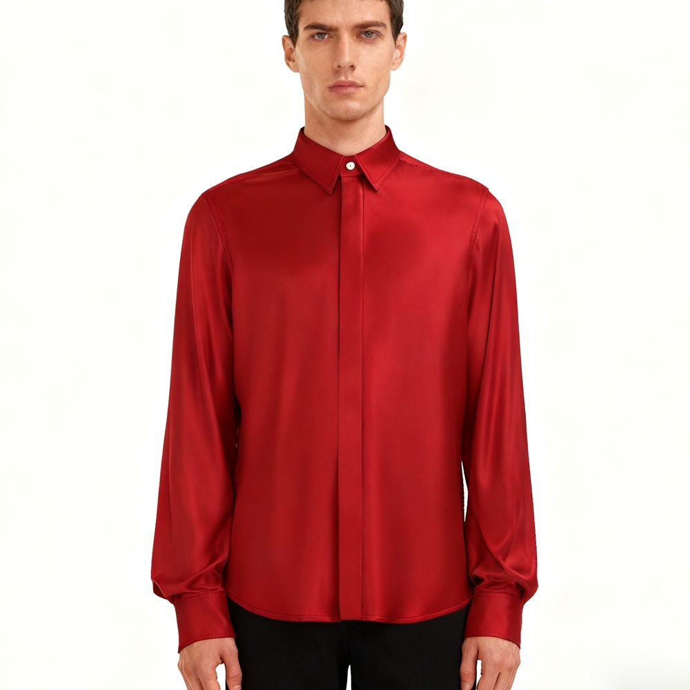 Men's 40 Momme Silk Dress Shirts