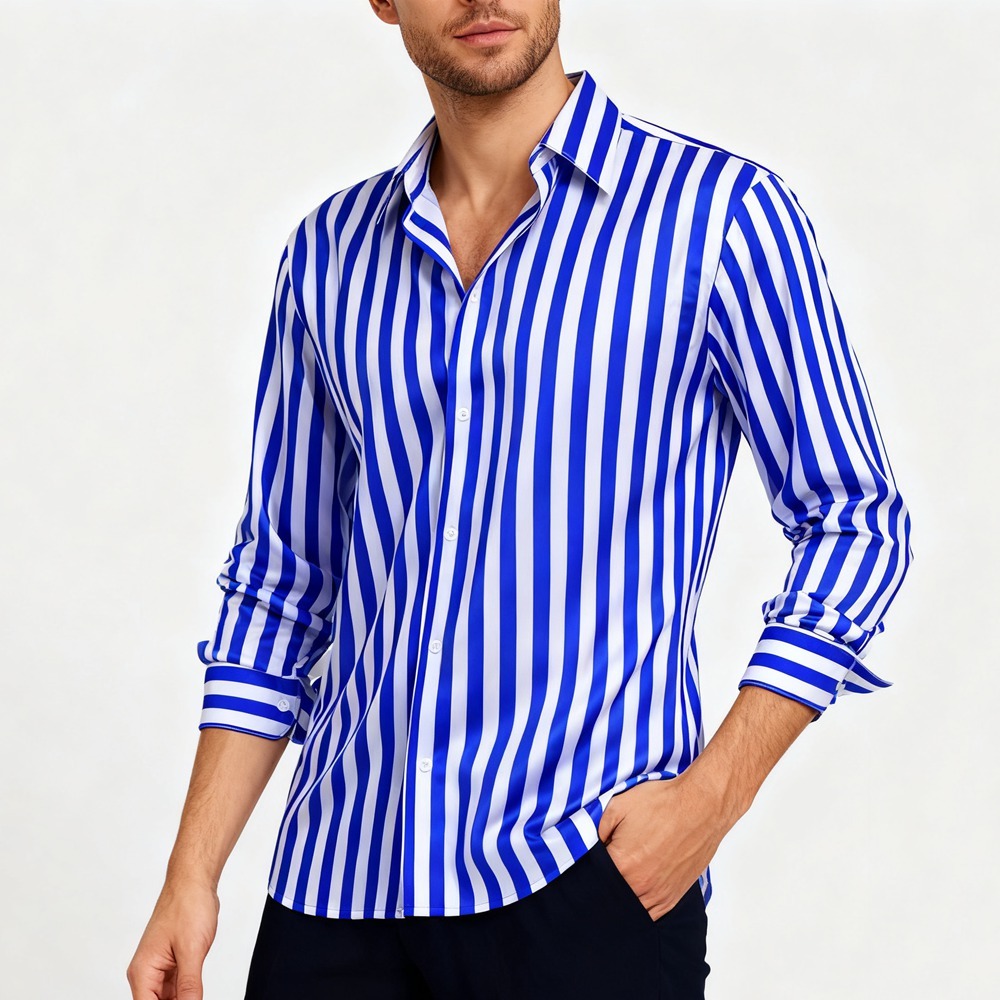 Men's Striped Silk Shirts