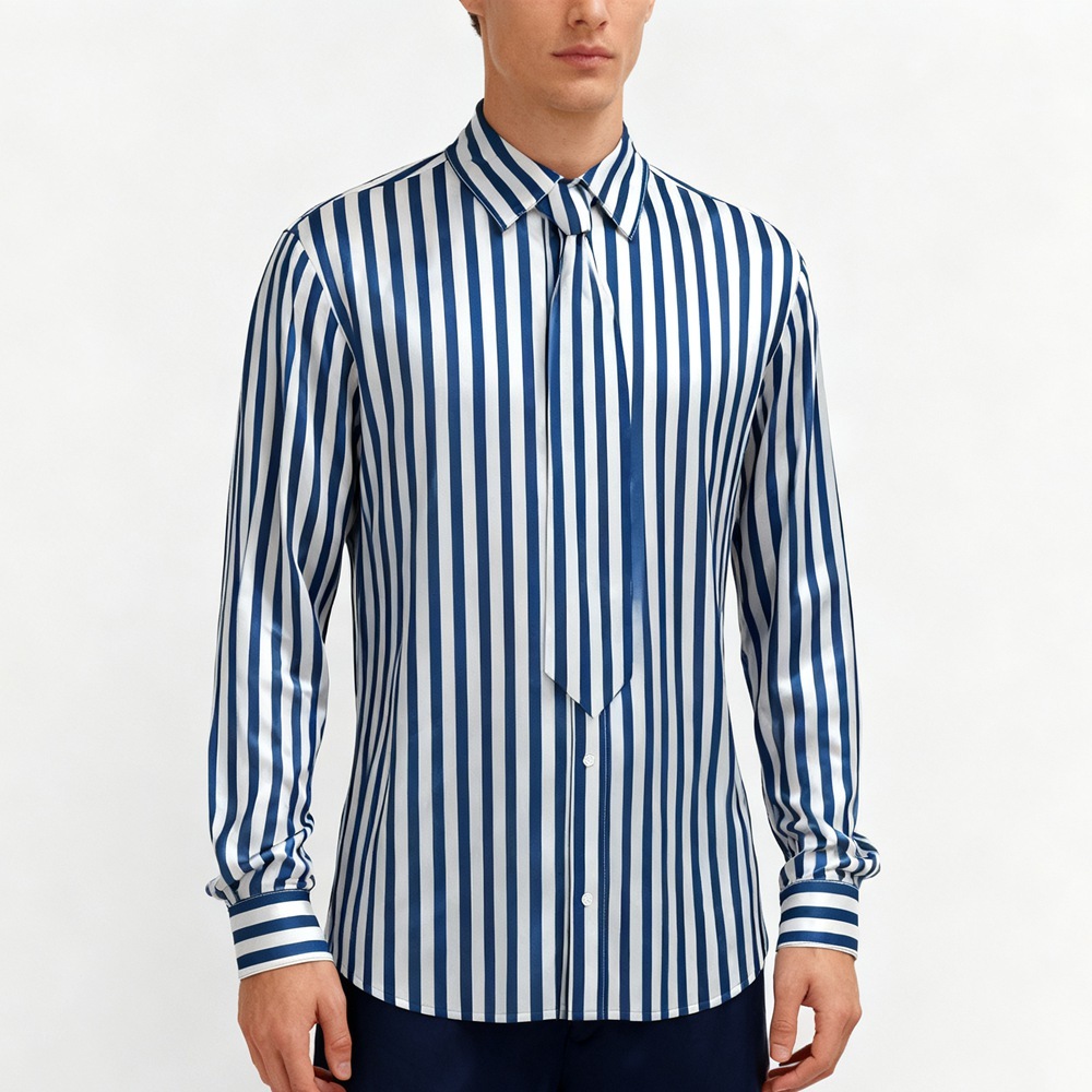 Men's Striped Silk Shirts