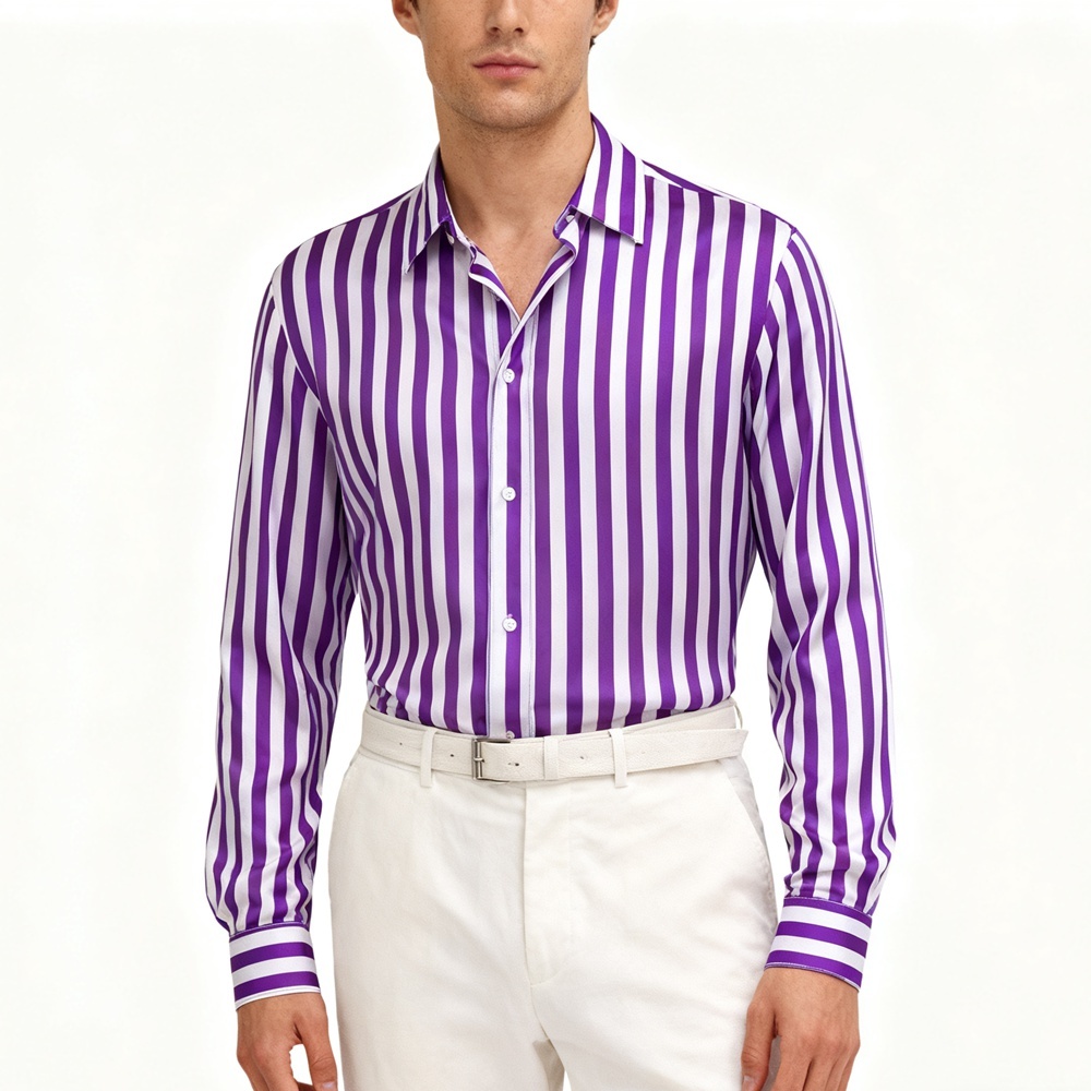 Men's Striped Silk Shirts