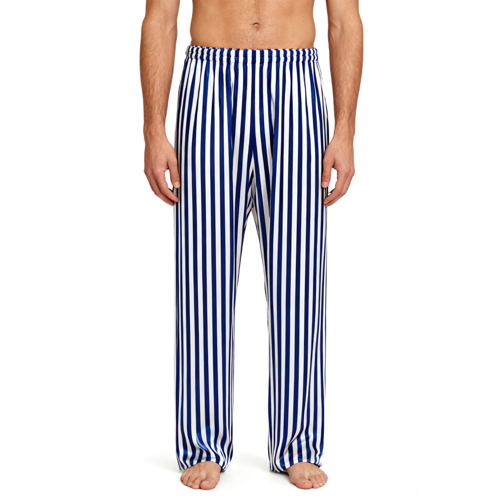 Striped Silk Lounge Pants For Men