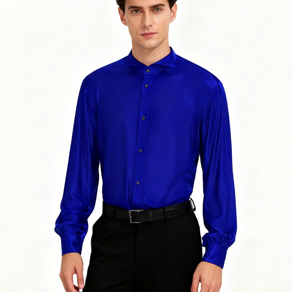 Men's Silk Wing Tip Collar Shirts